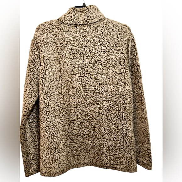 W Departwest Faux Fur Pullover 1/4 Front Zipper Opening Top Size M - Picture 5 of 5